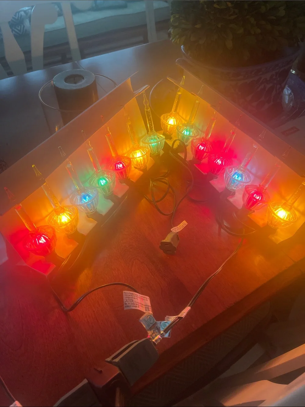 Noma 7 Bulb Bubble Lights Multi Colored 1989 Vintage